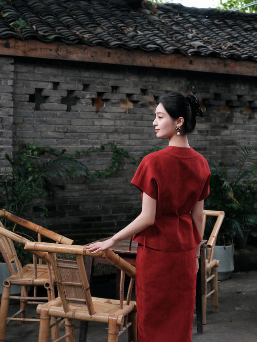 廷前观棠 | 榴绯纪短袖外套 商品图7