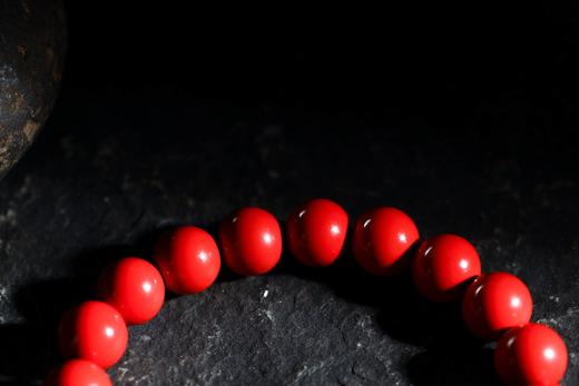 YHZS0001°浓郁·朱砂百福珠手串1.0*19 商品图5