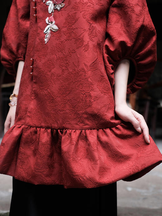 廷前观棠 | 榴绯纪连衣裙 商品图3