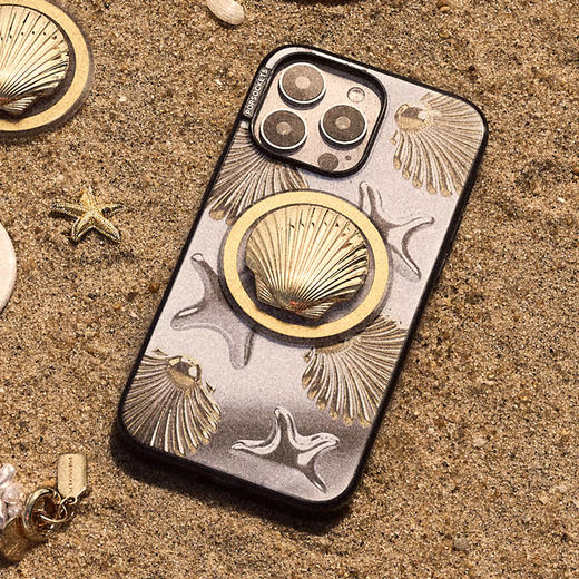 【海岛之旅】海洋珍宝 POPCASE手机壳 MagSafe Popcase磁吸款 银色 贝壳 iPhone17/16/15/14 商品图1