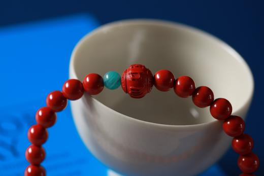 YHZS0081°朱砂回纹六字真言手串0.6*28 商品图4