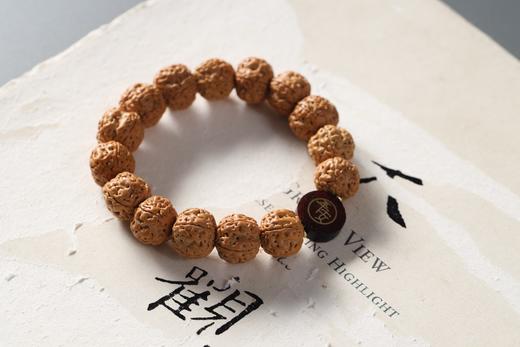 YJPT0013°金刚菩提+檀木镶铜平安手串1.4*1.5*13 商品图2