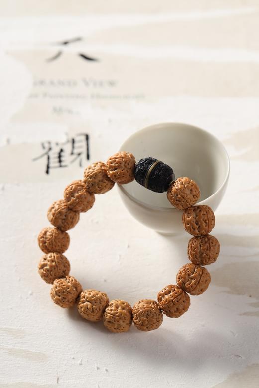 YJPT0012°金刚菩提+黑檀镶铜鼓珠手串1.4*1.5*15 商品图3