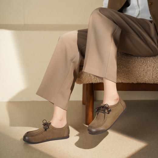 【秋季新款】西村名物2025年秋季新款厚底防滑平跟软底舒适乐福鞋深口单鞋T25CM30781 商品图5