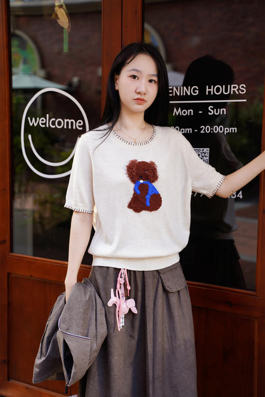 现货 臣禾	【泰迪针织T】设计感萌趣短袖上衣JZ253050275 商品图11