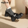 预售|Safiya/索菲娅2025时尚英伦厚底增高不累脚粗跟百搭深口小皮鞋SFD3112033 商品缩略图8