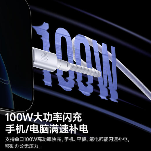 倍思 新编织系列 快充数据线Type-C to Type-C 100W 商品图2