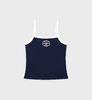 Sporty & Rich - Eden Crest Pique Tank - Dark Navy/White  - 女装 - 吊带背心 - 深蓝色/白色 商品缩略图0
