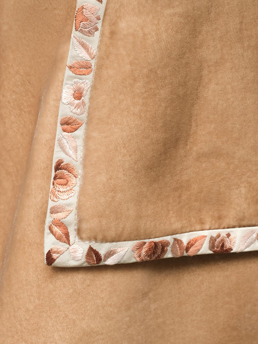 盛唐牡丹盛奢系列| 真丝丝绒手推绣偏襟马甲 商品图3