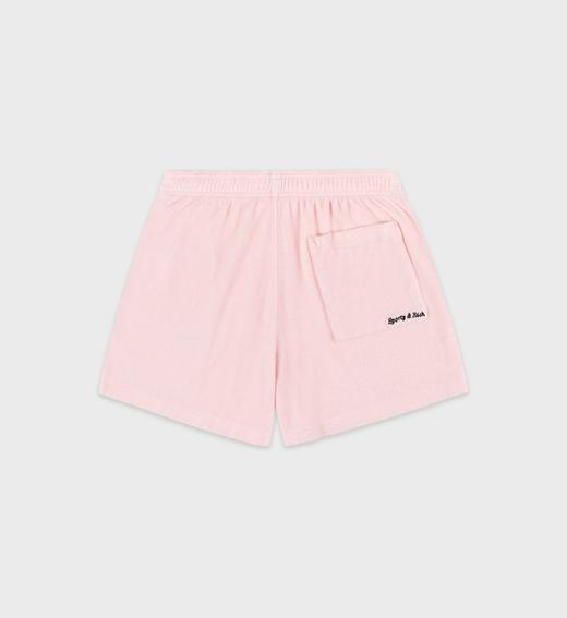 Sporty & Rich - Eden Script Terry Short - Pink Dolphin  - 女装 - 短裤 - 粉色 商品图1