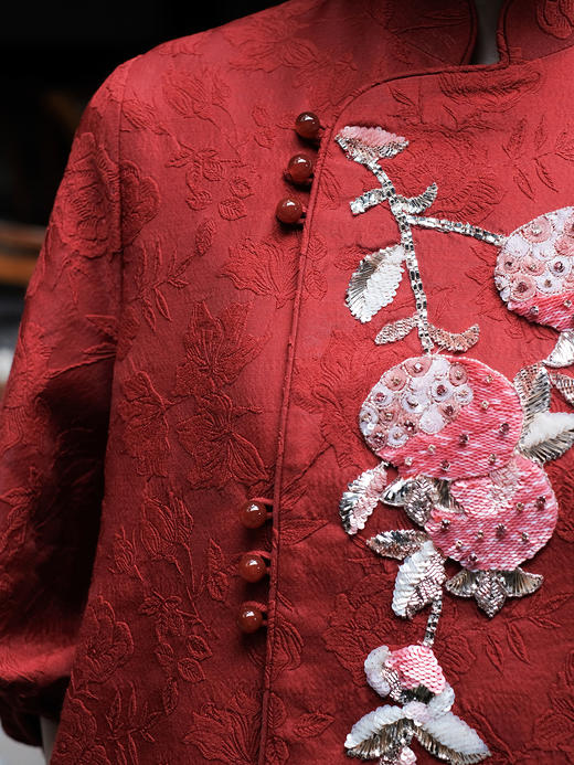 廷前观棠 | 榴绯纪连衣裙 商品图5