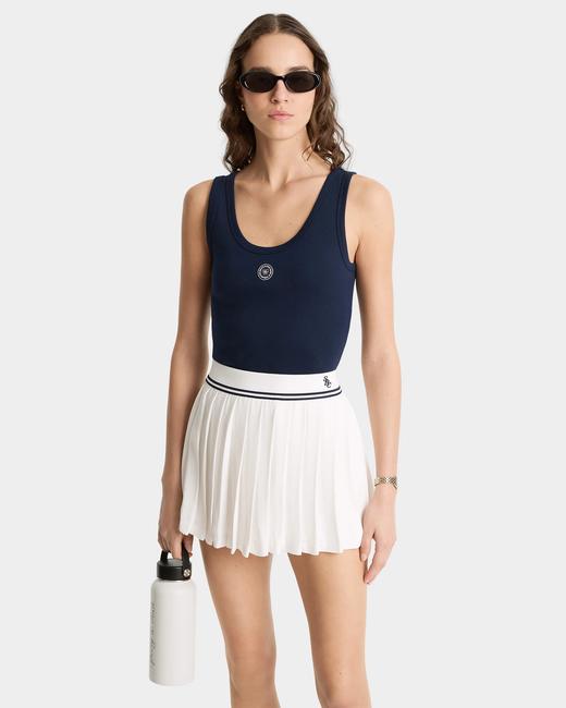 Sporty & Rich - Shrwc Baby Rib Tank - Dark Navy - 女装 - 背心 - 深蓝色 商品图3