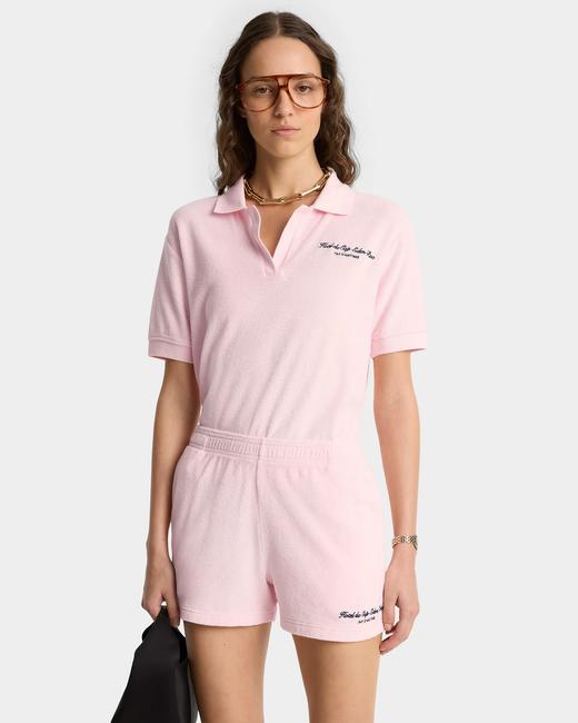 Sporty & Rich - Eden Script Terry Short - Pink Dolphin  - 女装 - 短裤 - 粉色 商品图2
