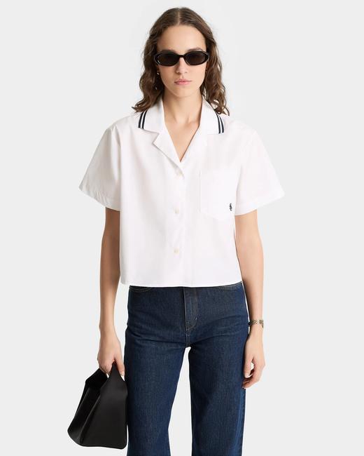 Sporty & Rich - Src Sailor Shirt - White - 女装 - 衬衫 - 白色 商品图4
