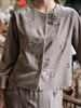 盛唐牡丹| 绍衣灰法式串珠丝绒外套 商品缩略图2