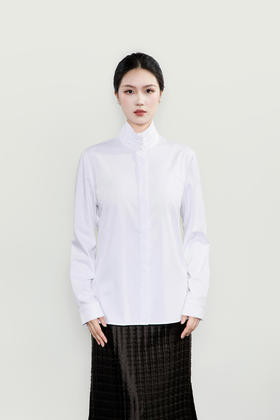 下架|廷前观棠 | 盘扣高领白衬衫