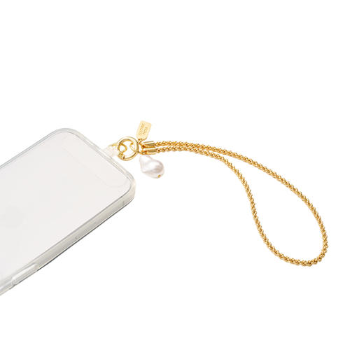 【海岛之旅】海岸珍珠·手机链 Wristlet&Strap手机绳链 Wristlet手机链系列 奢华金 金属 商品图1