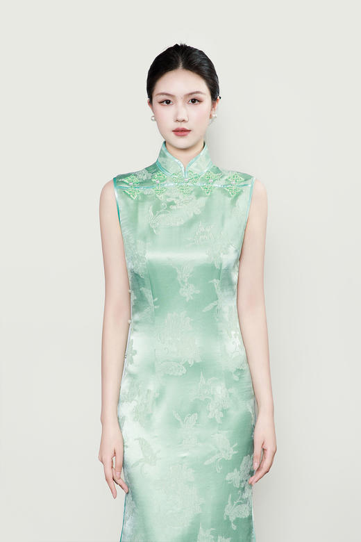 盛唐牡丹| 蝶恋花冠乐绉旗袍裙 商品图3