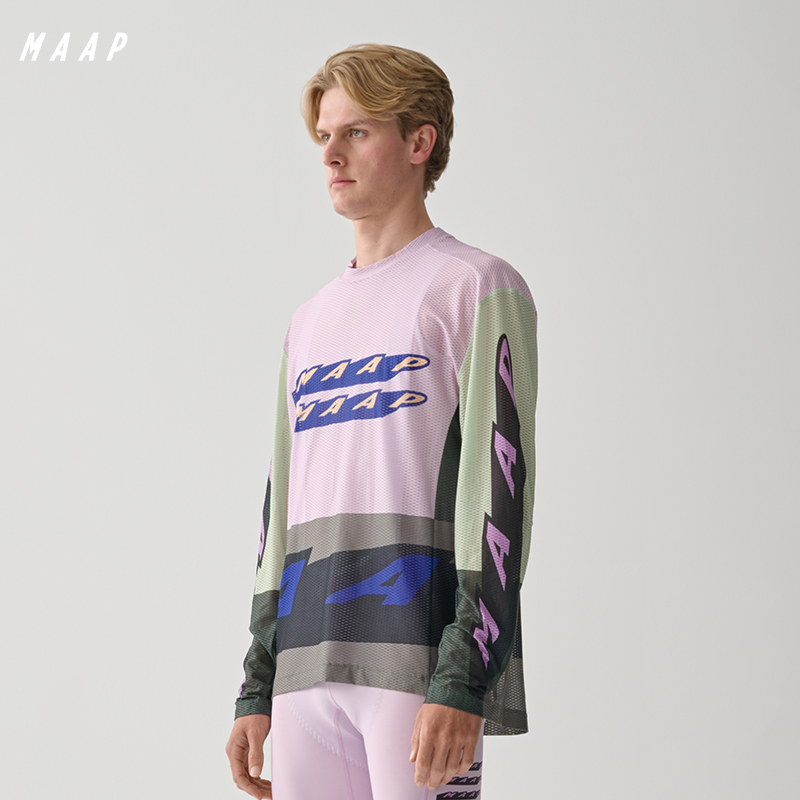 MAAP 男女同款 Evade X LS Mesh Tee 霓虹涂鸦 长袖网眼T恤