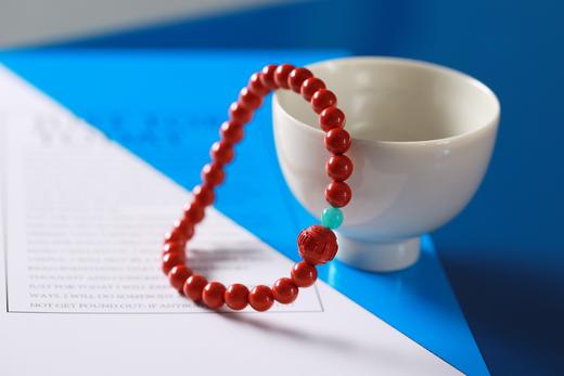 YHZS0081°朱砂回纹六字真言手串0.6*28 商品图3