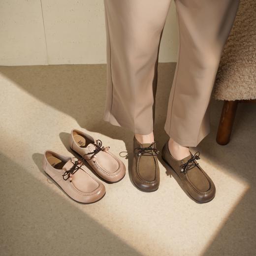 【秋季新款】西村名物2025年秋季新款厚底防滑平跟软底舒适乐福鞋深口单鞋T25CM30781 商品图0