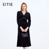 EITIE爱特爱经典缎面丝绒A摆优雅礼服裙8377008 商品缩略图0