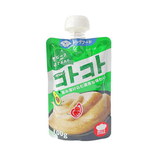 地狱厨房【咕噜酱犬牛肉牛油果100g】新食感成幼猫营养增肥零食流质湿粮狗罐头1袋 商品图1