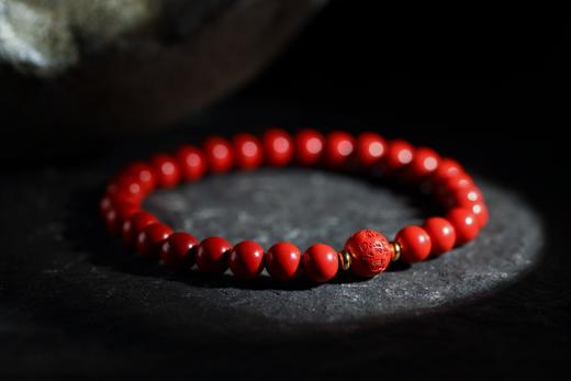 YHZS0001-1°蔷薇·朱砂百福珠手串0.6*28 商品图3