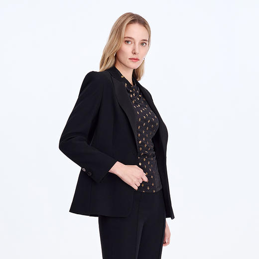 EITIE爱特爱气质通勤戗驳领设计西装外套8303005 商品图2