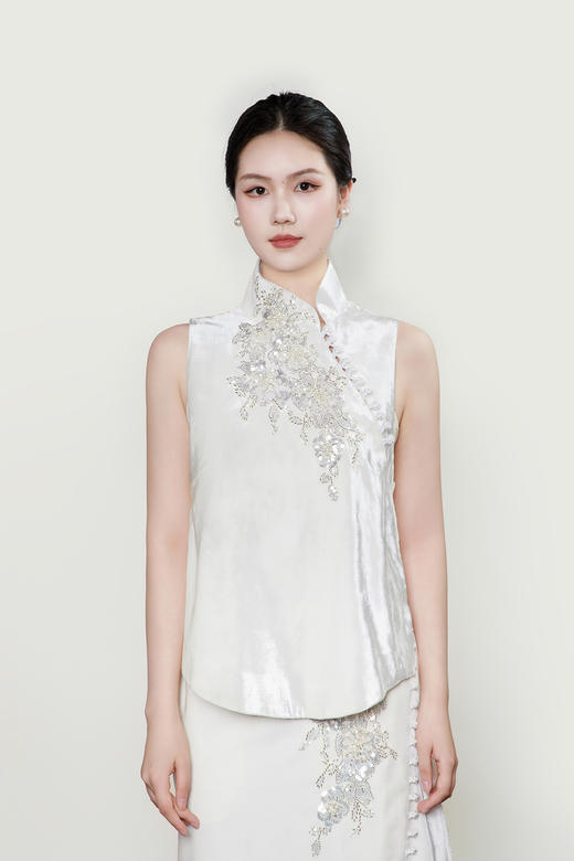 盛唐牡丹| 法式串珠丝绒设计上衣 商品图12