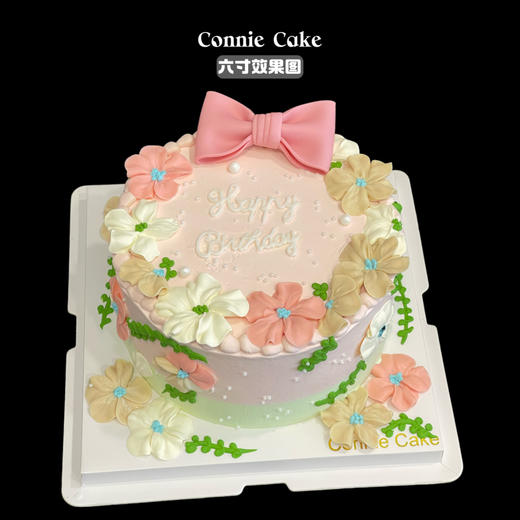 「春日韩式裱花蛋糕」🌸 蝴蝶结与浪漫的甜蜜邂逅 商品图0