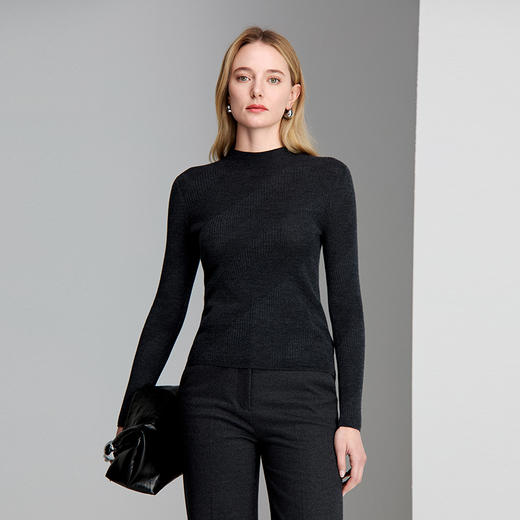 EITIE爱特爱时尚打底收腰显瘦针织衫8301004 商品图3