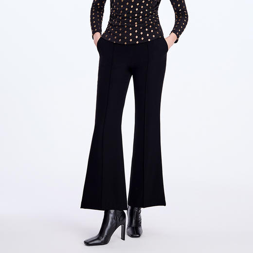 EITIE爱特爱微喇腰部装饰扣显瘦裤子8305003 商品图3