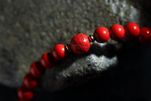 YHZS0001-1°蔷薇·朱砂百福珠手串0.6*28 商品图5