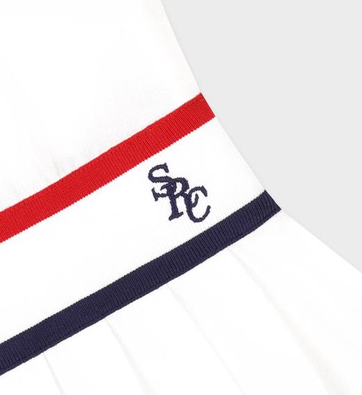 Sporty & Rich - Src Phoebe Dress - White/Navy/Fire red - 女装 - 连身裙 - 白色/深蓝色/红色 商品图6