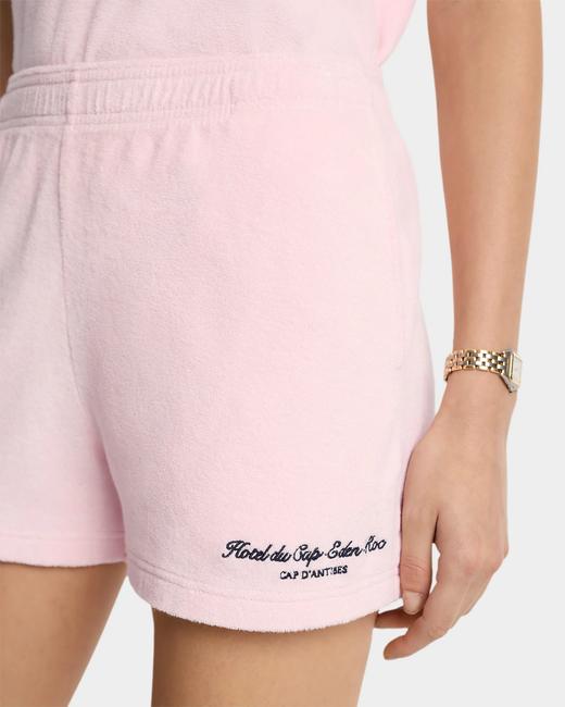 Sporty & Rich - Eden Script Terry Short - Pink Dolphin  - 女装 - 短裤 - 粉色 商品图4