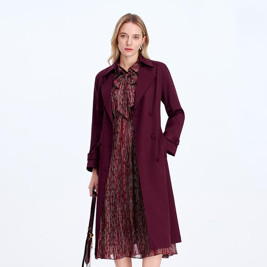 EITIE爱特爱挺括有型腰带收腰气质风衣8304002 商品图5