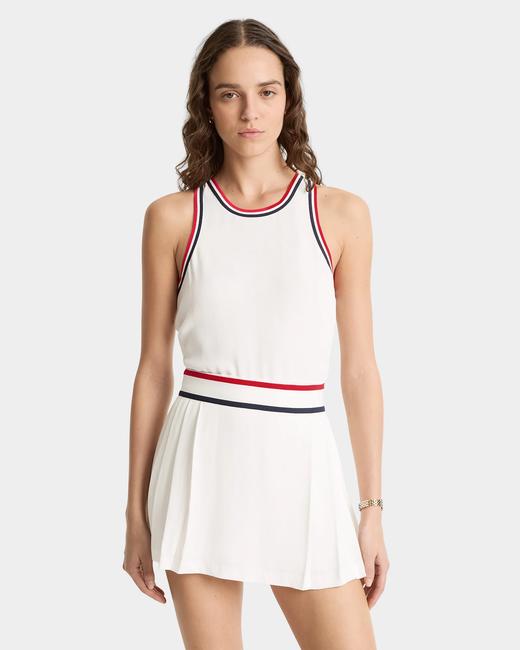 Sporty & Rich - Src Phoebe Dress - White/Navy/Fire red - 女装 - 连身裙 - 白色/深蓝色/红色 商品图3