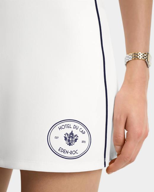 Sporty & Rich - Eden Crest Court Skirt - White/Dark Navy  - 女装 - 短裙 - 白色/深蓝色 商品图4