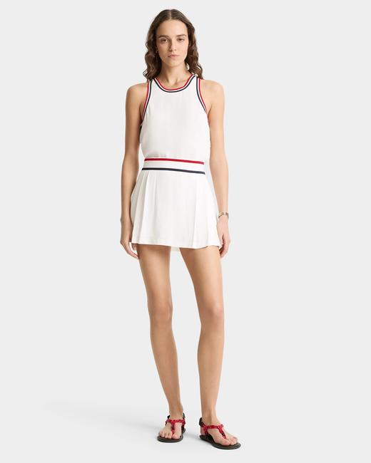 Sporty & Rich - Src Phoebe Dress - White/Navy/Fire red - 女装 - 连身裙 - 白色/深蓝色/红色 商品图2