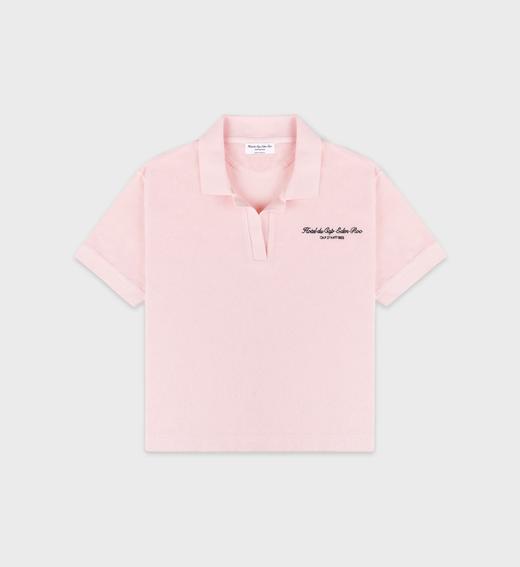 Sporty & Rich - Eden Script Terry Polo - Pink Dolphin  - 女装 - Polo衫 - 粉色 商品图0