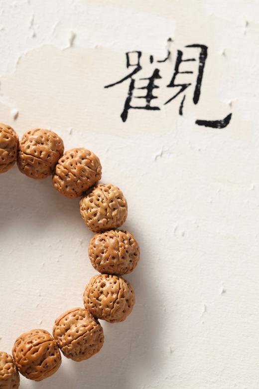 YJPT0013°金刚菩提+檀木镶铜平安手串1.4*1.5*13 商品图5