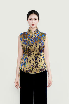 盛唐牡丹| 如意八宝纹真丝漳缎马甲