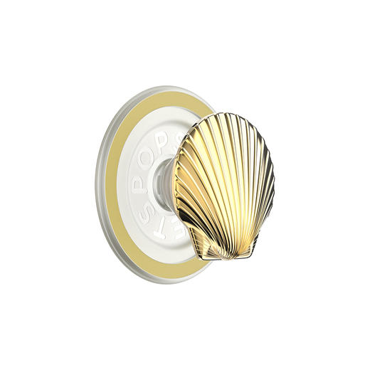 【海岛之旅】沙砾贝壳·MagSafe圆啪嗒 MAGSAFE磁吸手机气囊支架 Round圆啪嗒系列 奢华金 异形 商品图0