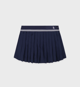 Sporty & Rich - Src Logo Abigail Skirt - Dark Navy  - 女装 - 短裙 - 深蓝色