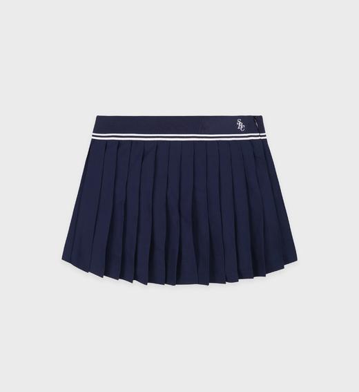 Sporty & Rich - Src Logo Abigail Skirt - Dark Navy  - 女装 - 短裙 - 深蓝色 商品图0