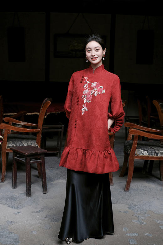 廷前观棠 | 榴绯纪连衣裙 商品图7