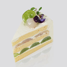 荔枝青提奶油蛋糕切块