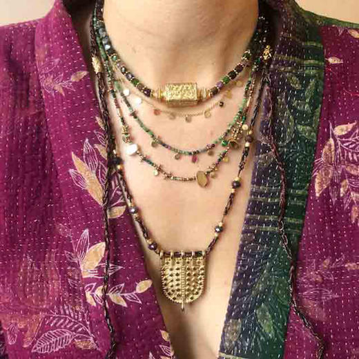 订购12周到｜ROOM SERVICE-ELENA-串珠 镀金 镶嵌 项链［法国设计师］ 商品图1