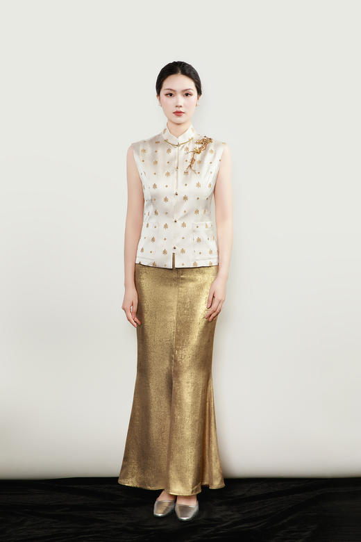 廷前观棠 | 塙和金色半裙 商品图3